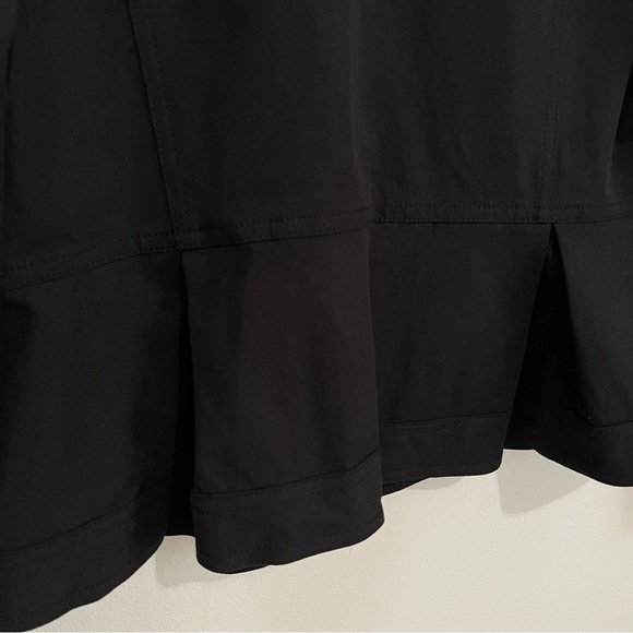 New INC Peplum Pleated Button Down Jacket Blazer Black Gold Button Women’s Sz XL - Picture 6 of 10